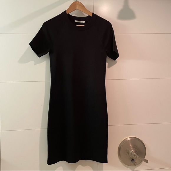 T by Alexander Wang black ribbed knit dress - Picture 2 of 6